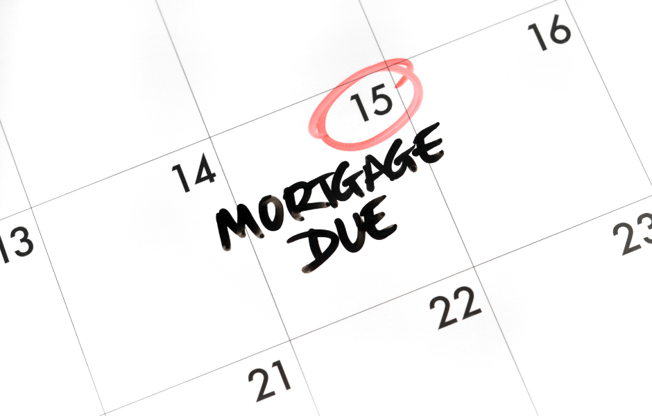calendar with mortgage due